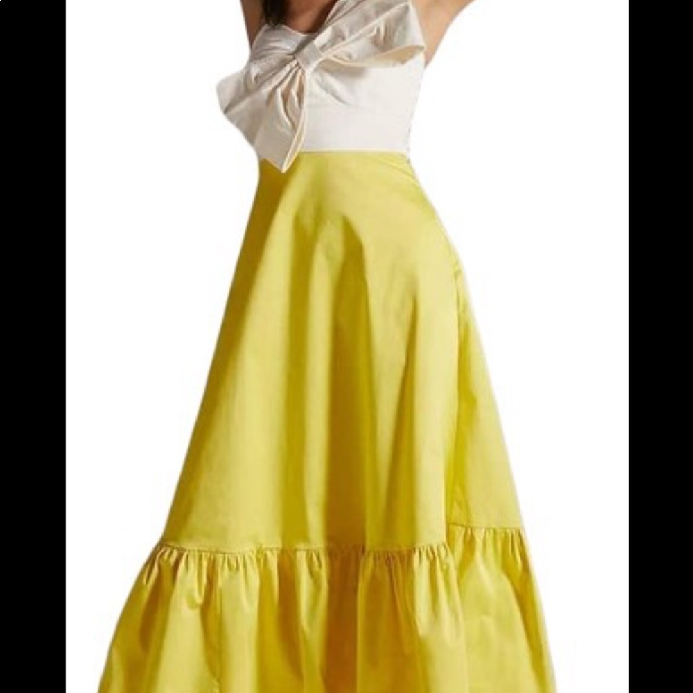 Hutch Anthropologie Yellow Bow- Tie Maxi  Sold Out Size 6P